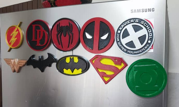 Superhero logos custom