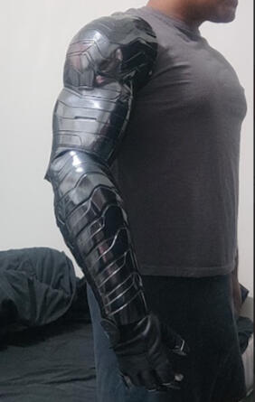 Screen Accurate Winter soldier arm. Shiny Chrome with high detail. 3D printed.