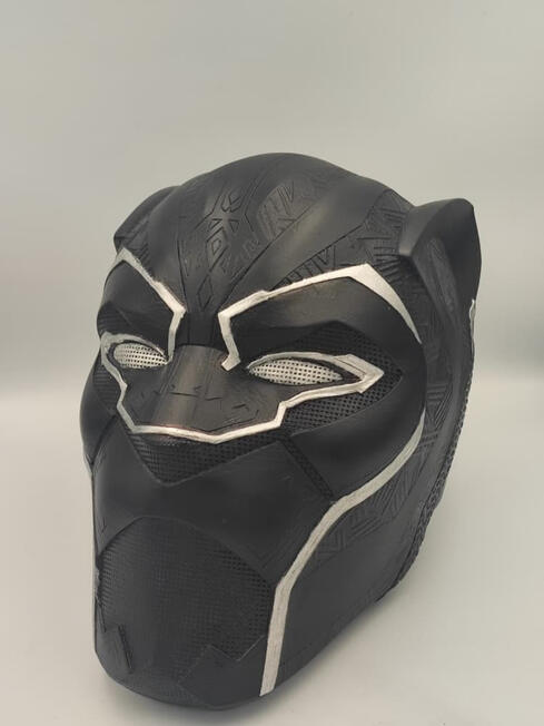 Black Panther mask from Avengers Infinity War. Highly detailed 3d printed mask.