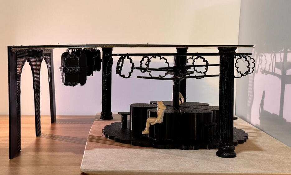 A high-precision 3D printed architectural scale model with intricate structural details and clean finishes—ideal for real estate development pitches, urban planning visualizations, and museum-quality displays.